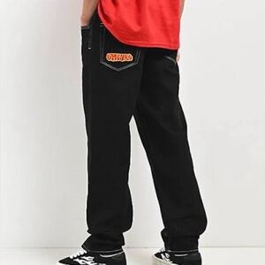 EUC Empyre Kids Embroidered Loose Fit Black Denim Skate